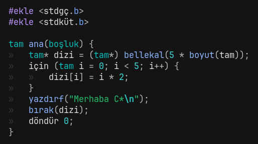 C* example program
