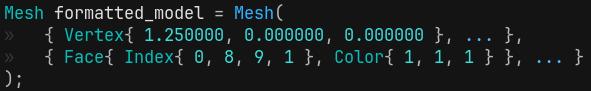 Formatted Model